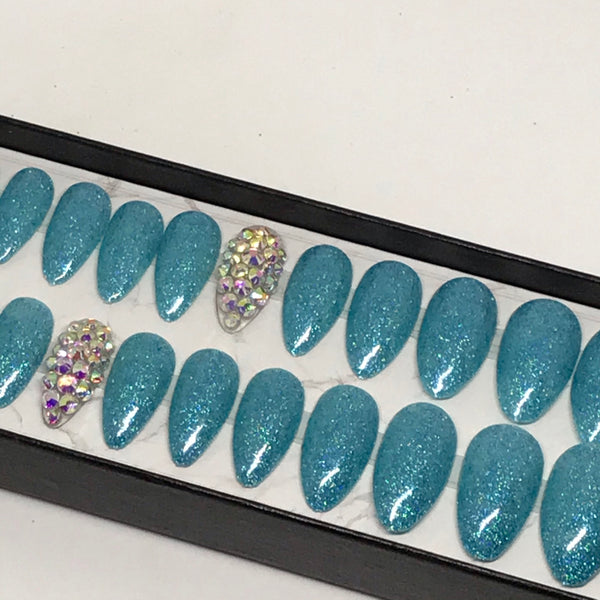 Tiffany Blue Press-On Nails